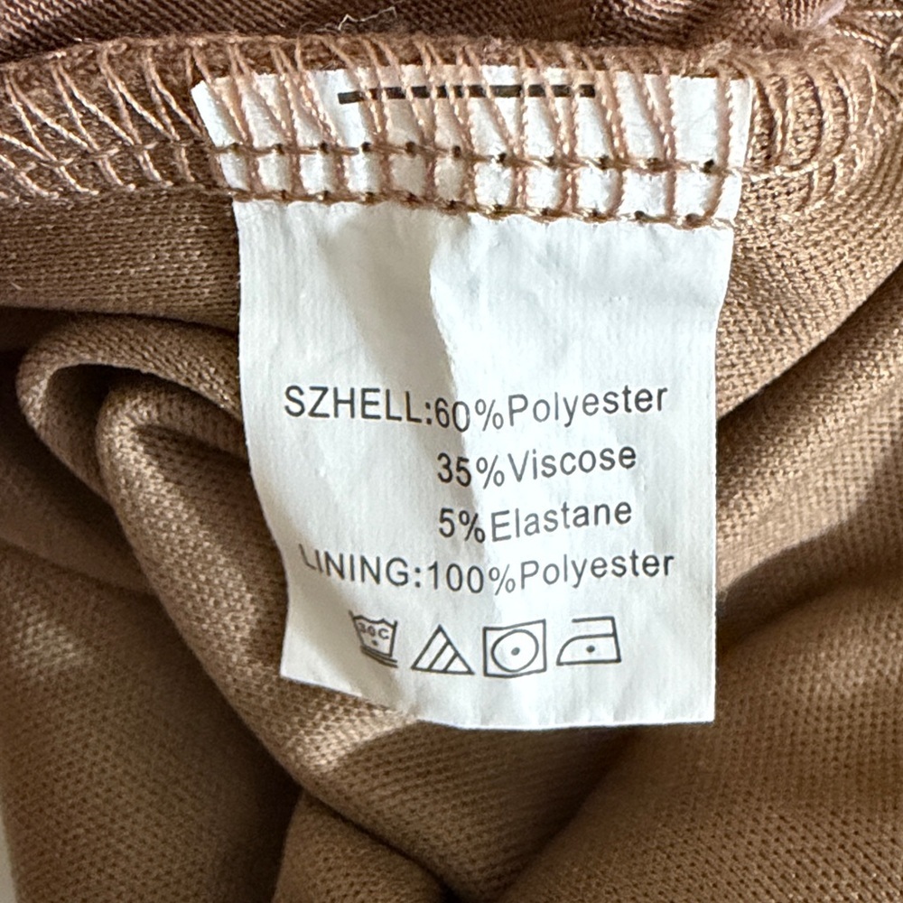 BTFBM Brown Sleeveless Bodycon Dress With Ruched Side Detail, Size L - Picture 4 of 4